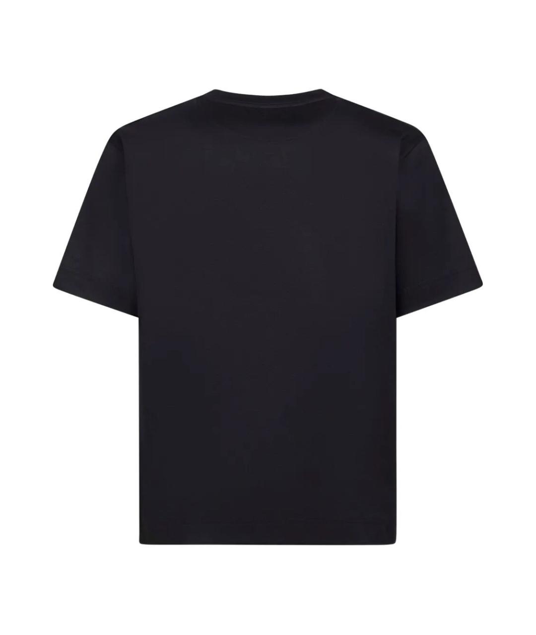 FENDI Черная хлопковая футболка, фото 2