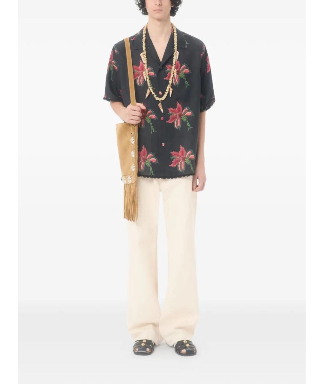 VALENTINO Черная льняная кэжуал рубашка, фото 2