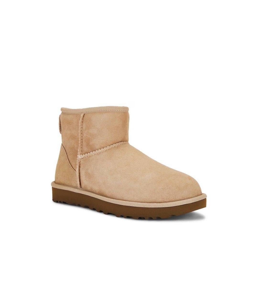 UGG AUSTRALIA Бежевые замшевые ботинки, фото 6