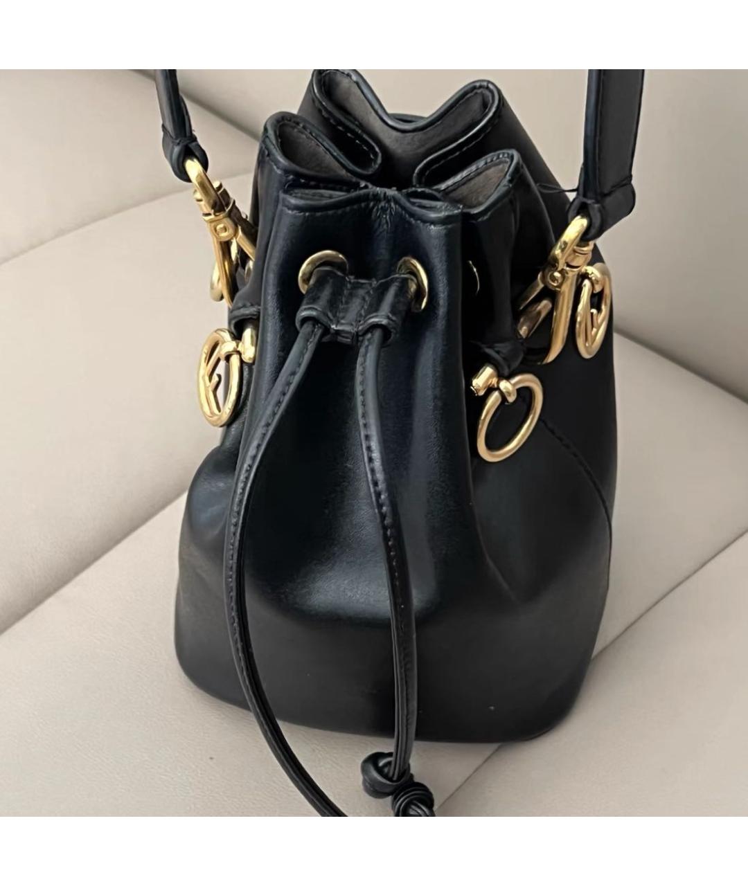 FENDI Черная кожаная сумка через плечо, фото 2