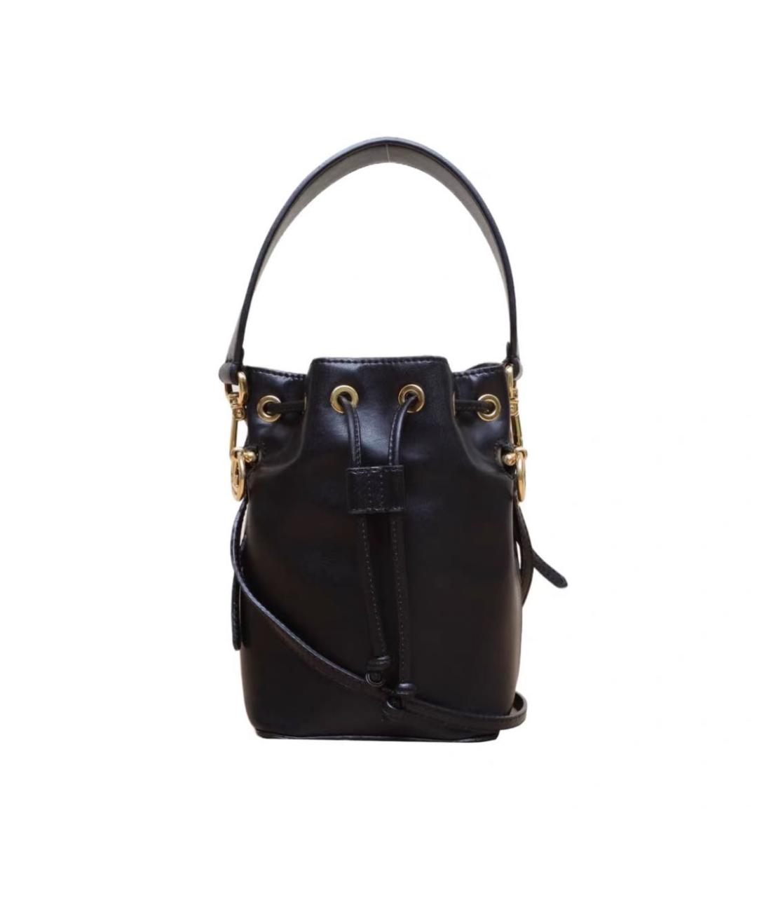 FENDI Черная кожаная сумка через плечо, фото 5