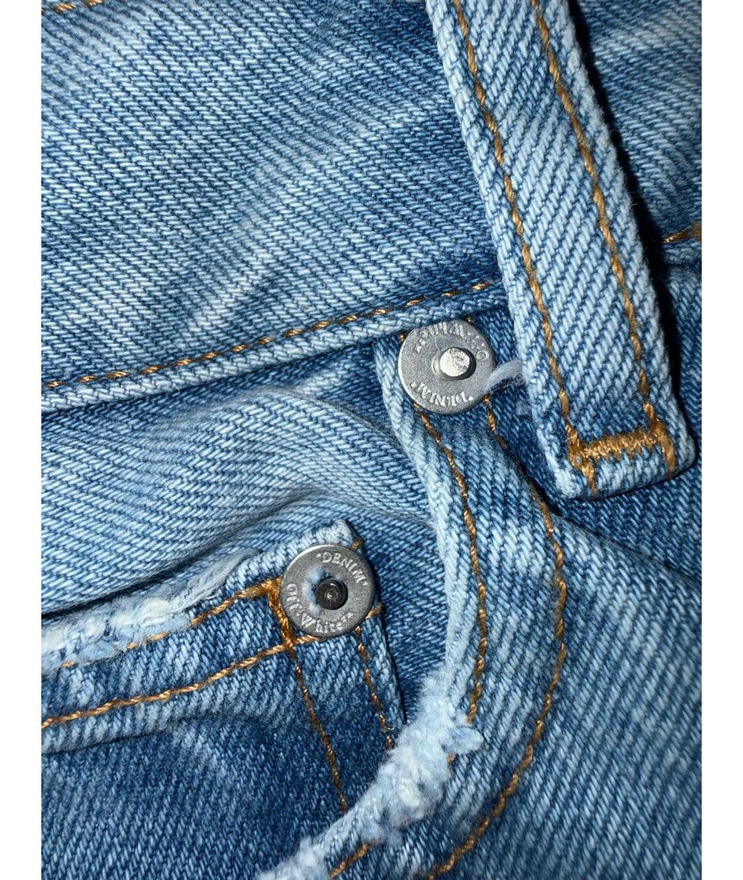 OFF-WHITE Синие деним шорты, фото 7