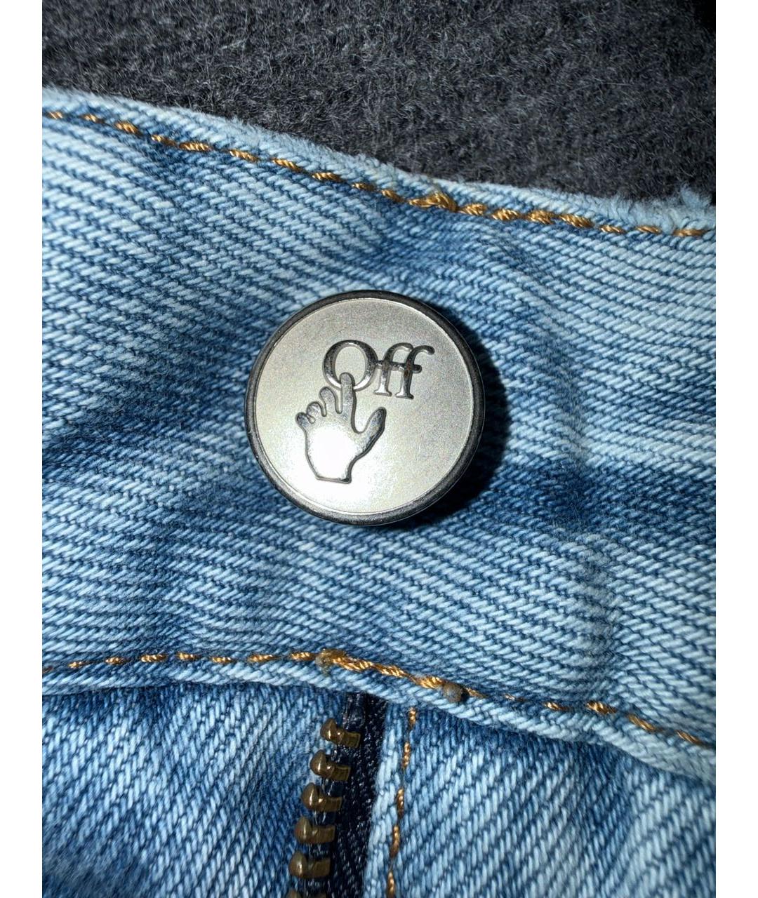 OFF-WHITE Синие деним шорты, фото 6