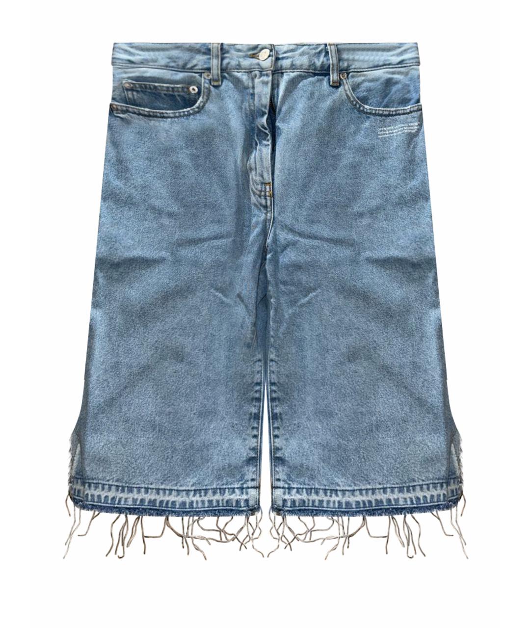 OFF-WHITE Синие деним шорты, фото 1