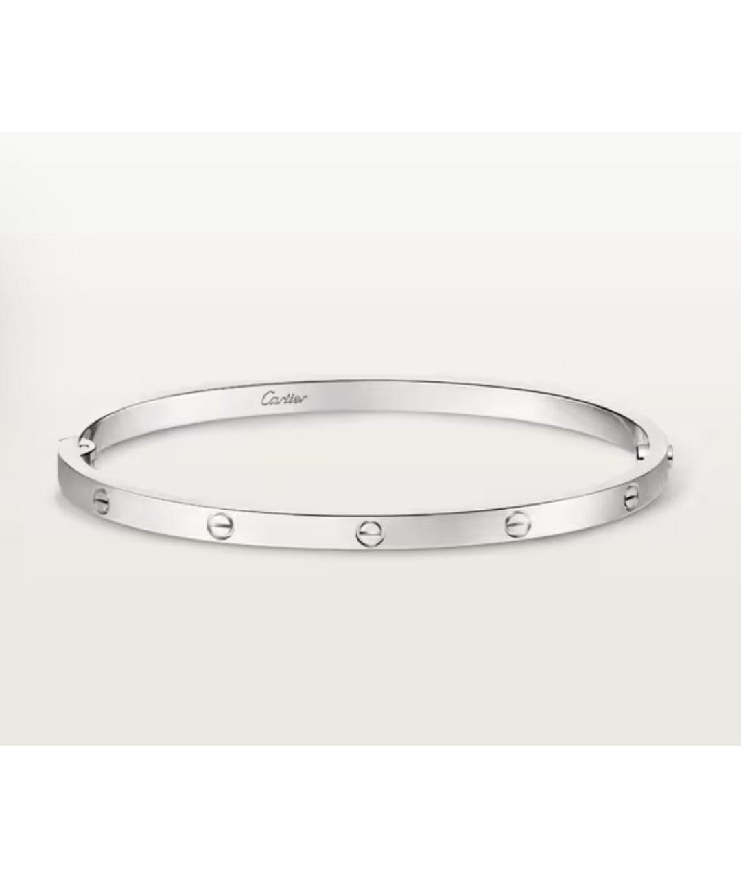 CARTIER Серебрянный браслет из белого золота, фото 2
