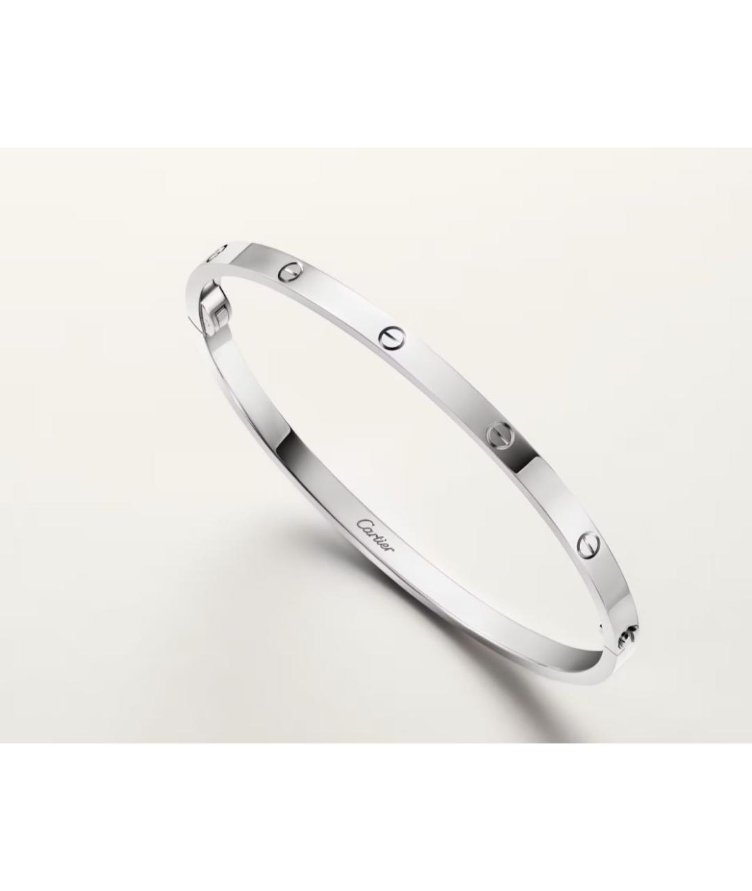 CARTIER Серебрянный браслет из белого золота, фото 4