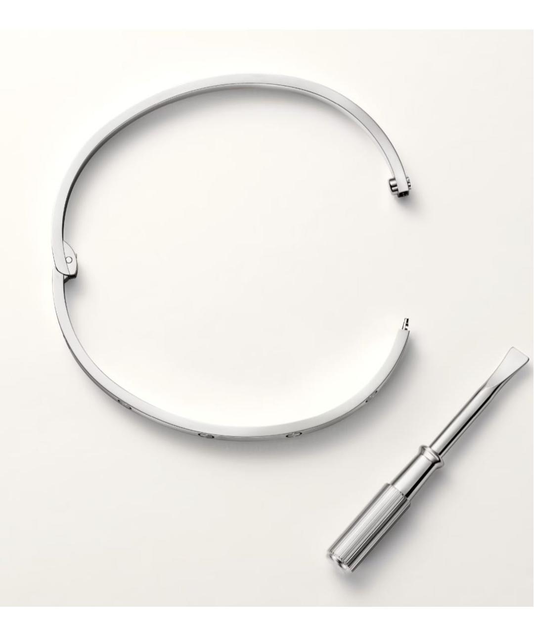 CARTIER Серебрянный браслет из белого золота, фото 3