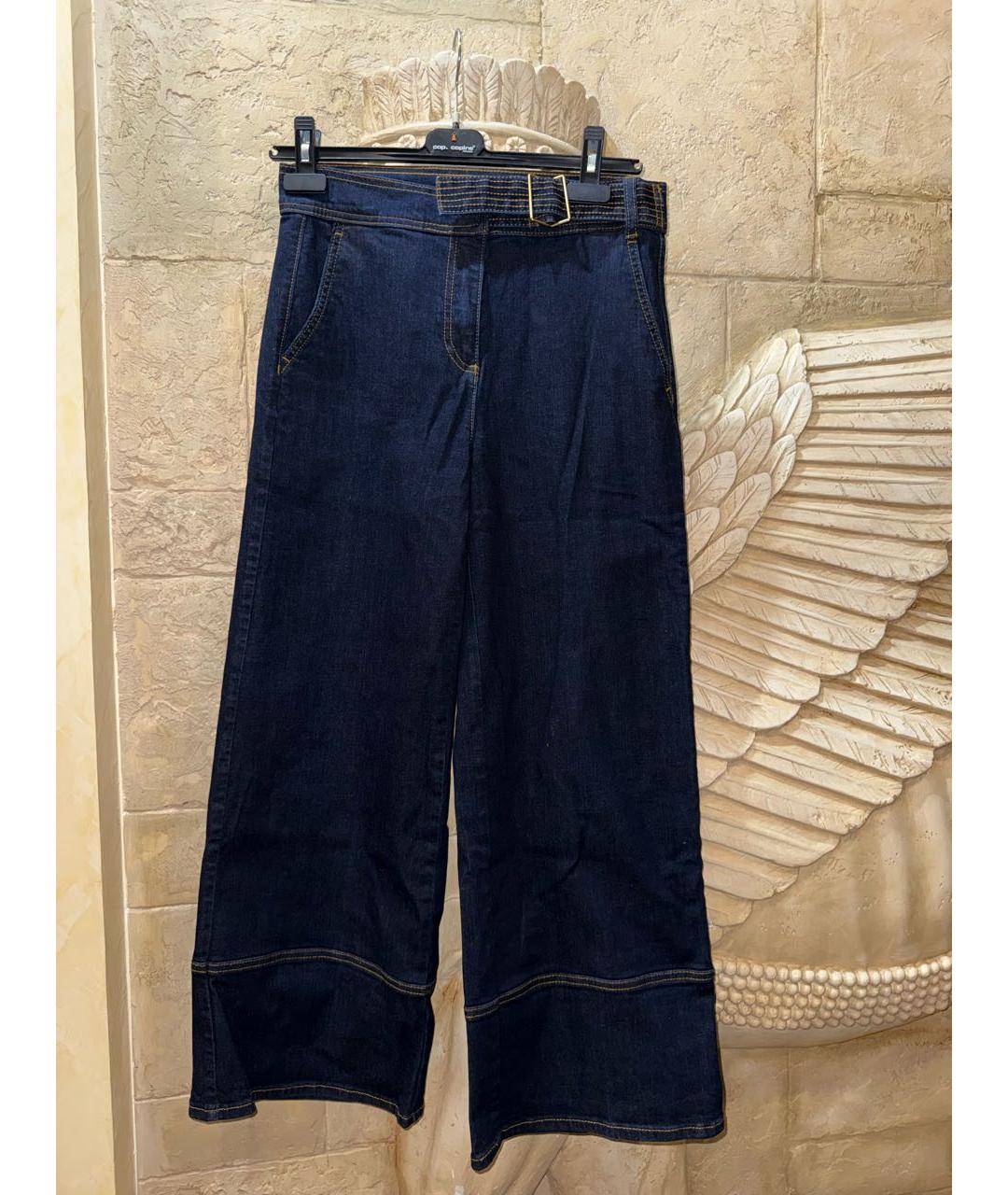 TORY BURCH Темно-синие прямые джинсы, фото 5