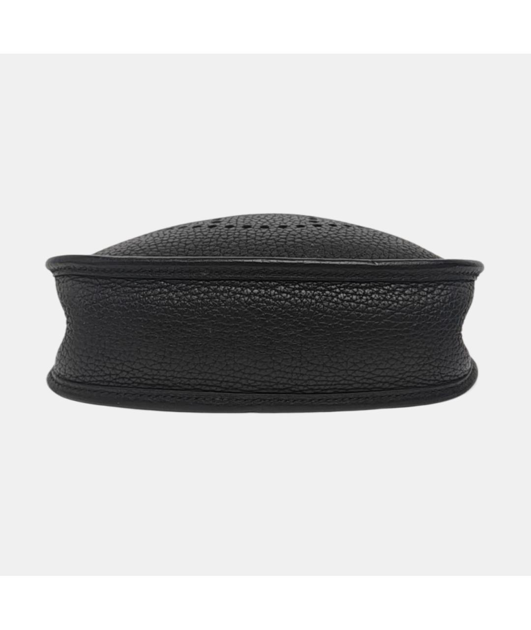 HERMES Черная кожаная сумка через плечо, фото 3