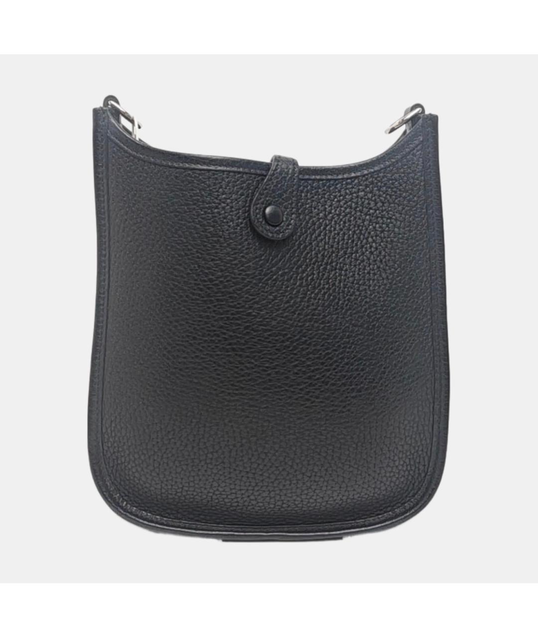 HERMES Черная кожаная сумка через плечо, фото 4