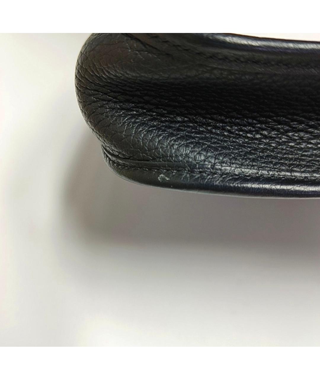 HERMES Черная кожаная сумка через плечо, фото 7