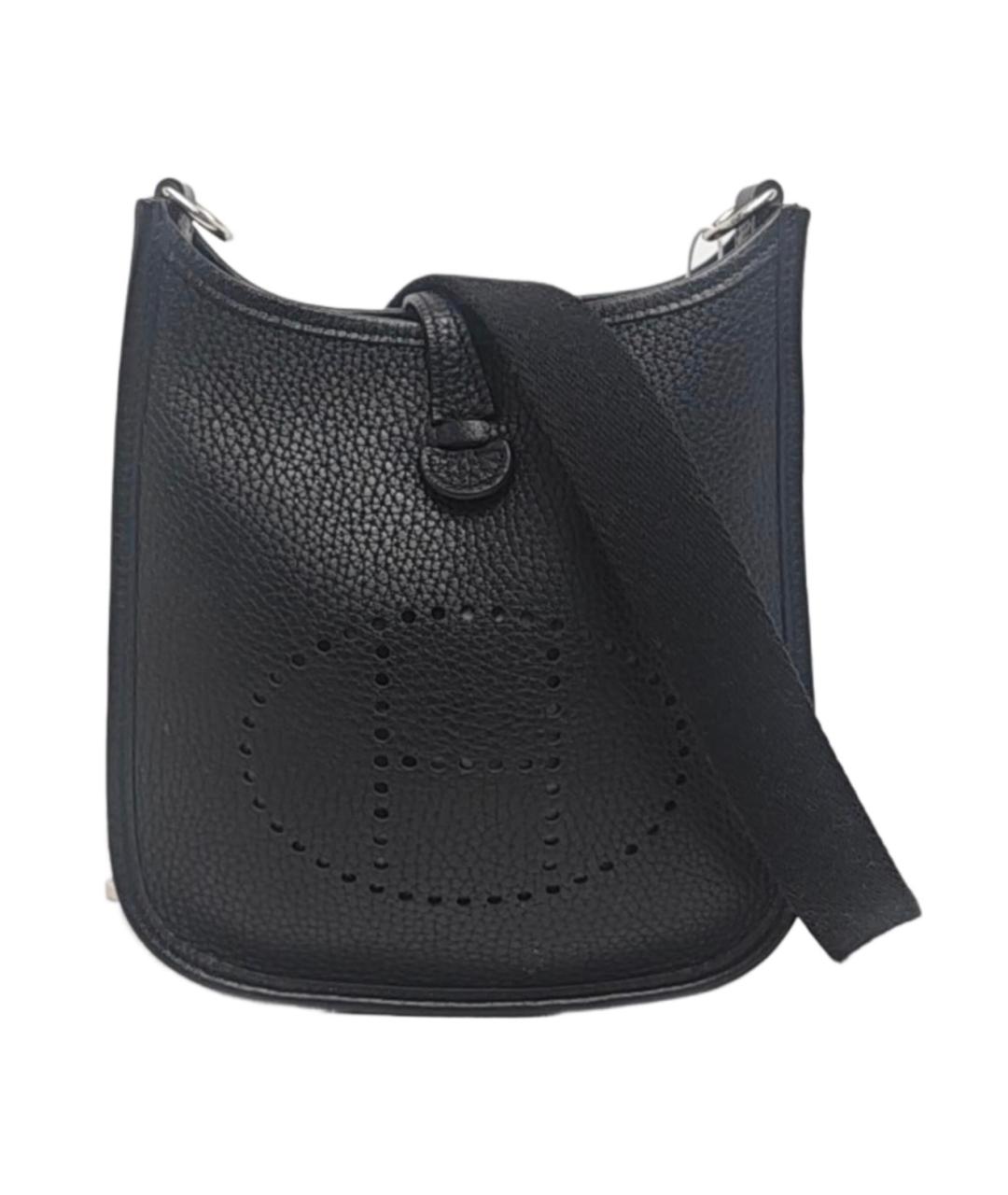 HERMES Черная кожаная сумка через плечо, фото 1