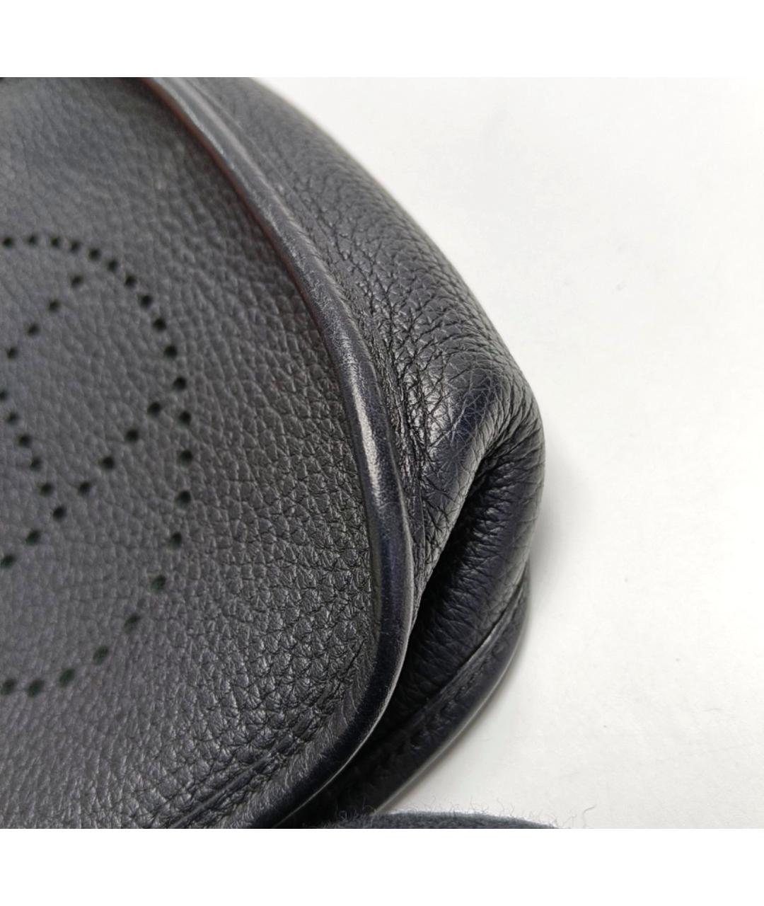 HERMES Черная кожаная сумка через плечо, фото 8