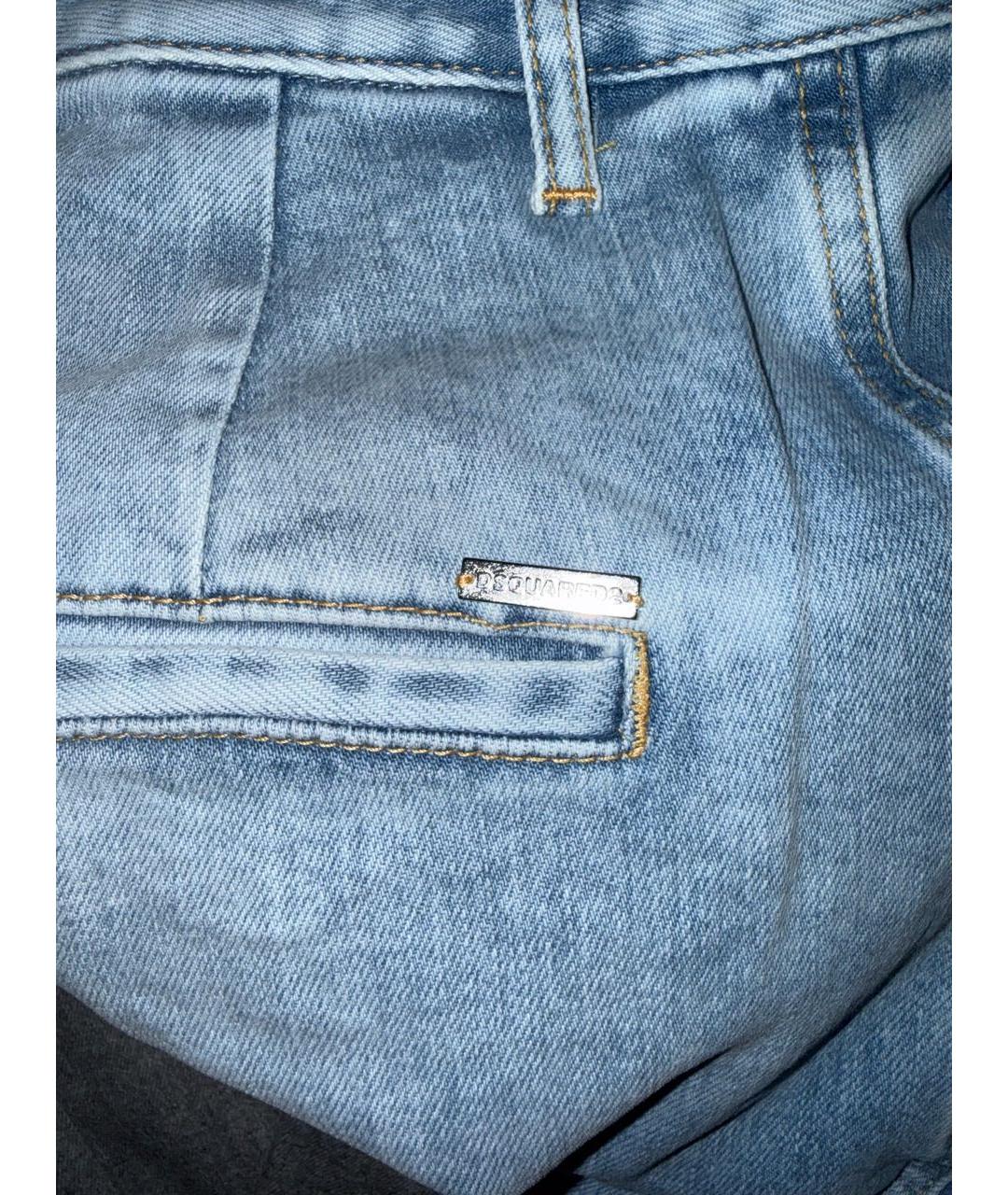DSQUARED2 Синие прямые джинсы, фото 7