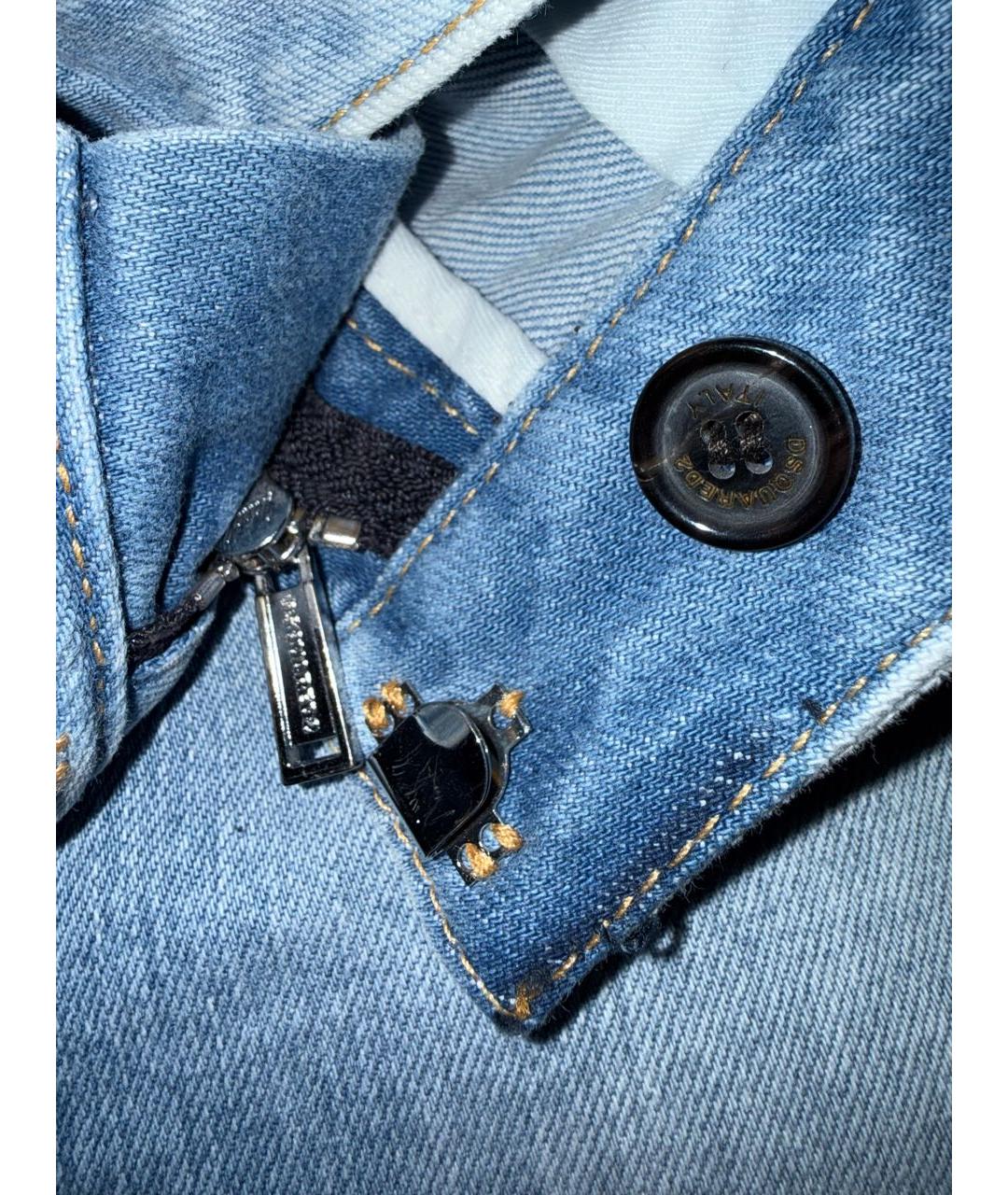 DSQUARED2 Синие прямые джинсы, фото 5