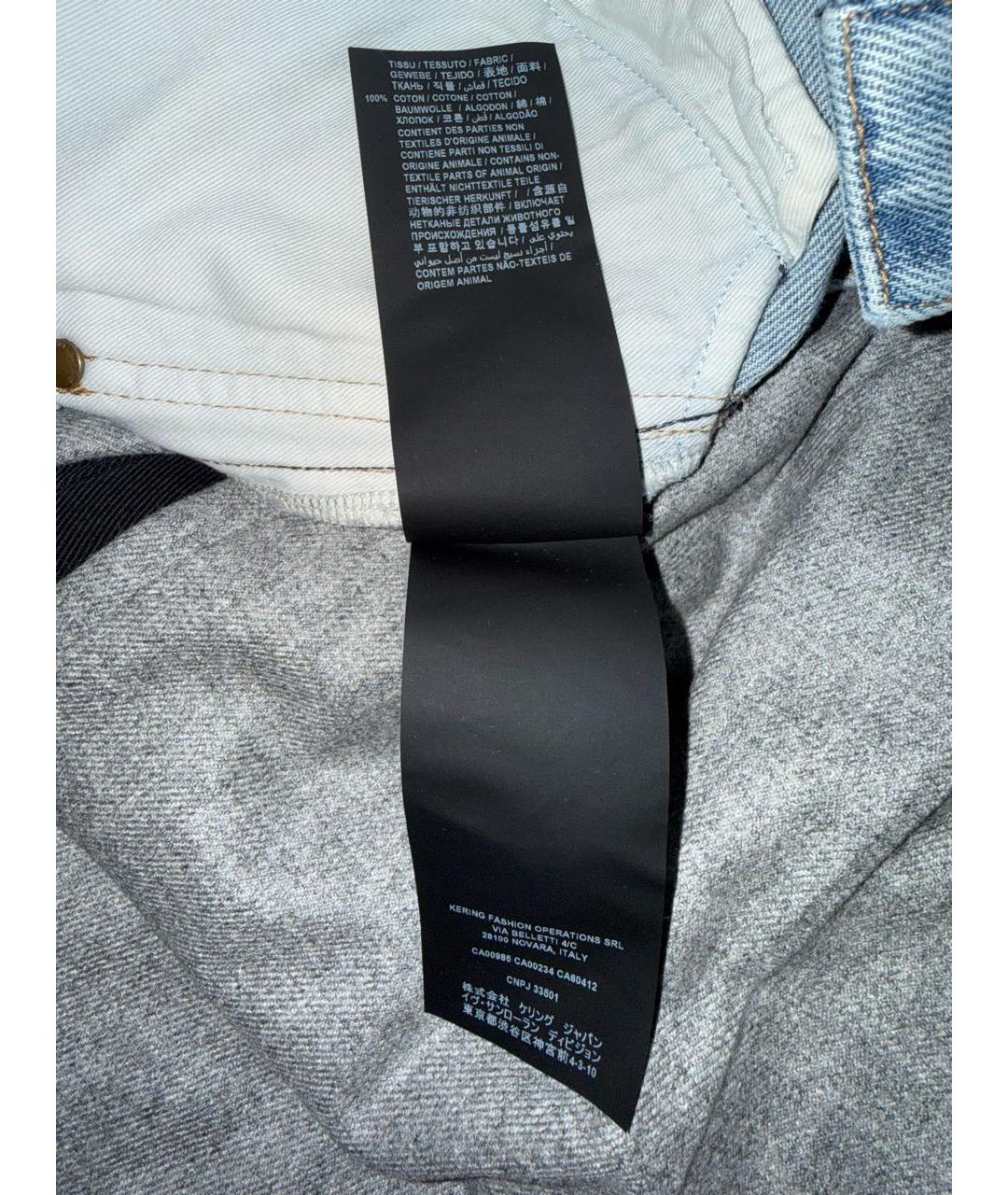 SAINT LAURENT Синие прямые джинсы, фото 7