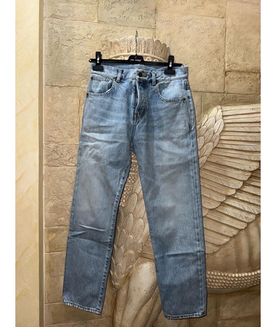 SAINT LAURENT Синие прямые джинсы, фото 9