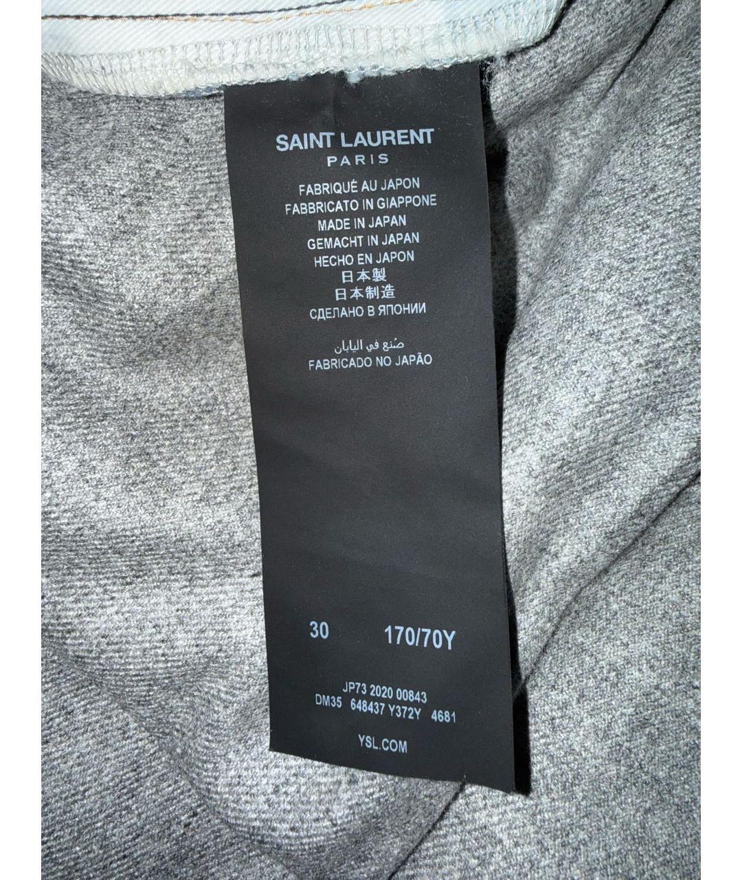 SAINT LAURENT Синие прямые джинсы, фото 6