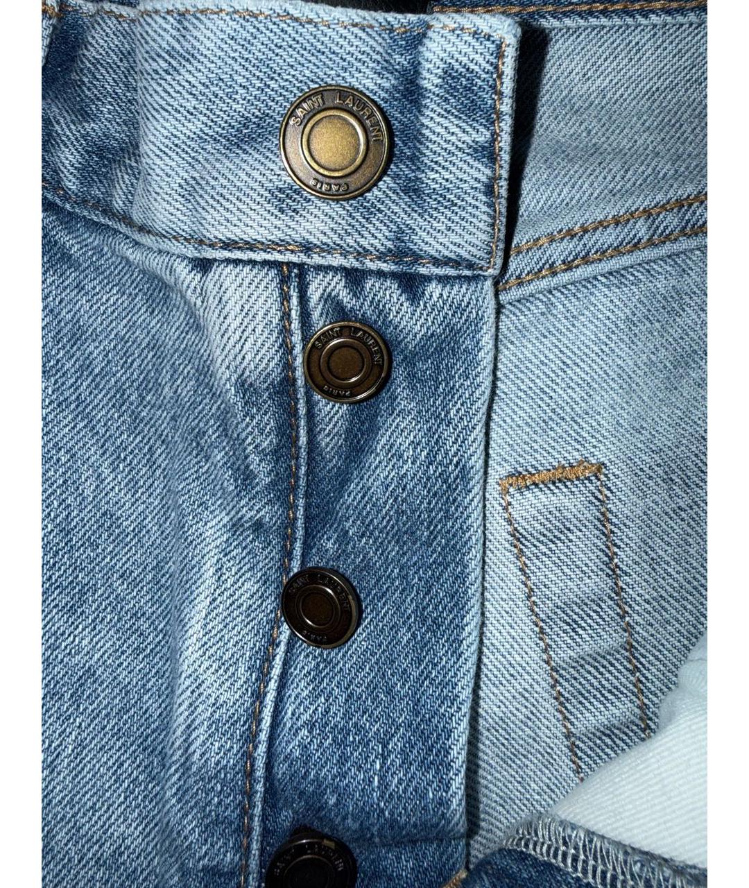 SAINT LAURENT Синие прямые джинсы, фото 4