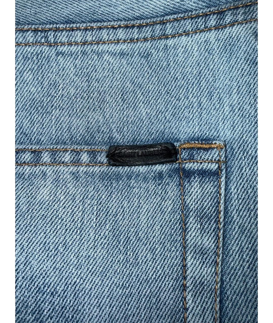 SAINT LAURENT Синие прямые джинсы, фото 8