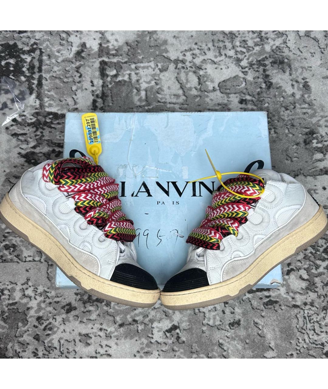 LANVIN Мульти кожаные низкие кроссовки / кеды, фото 6