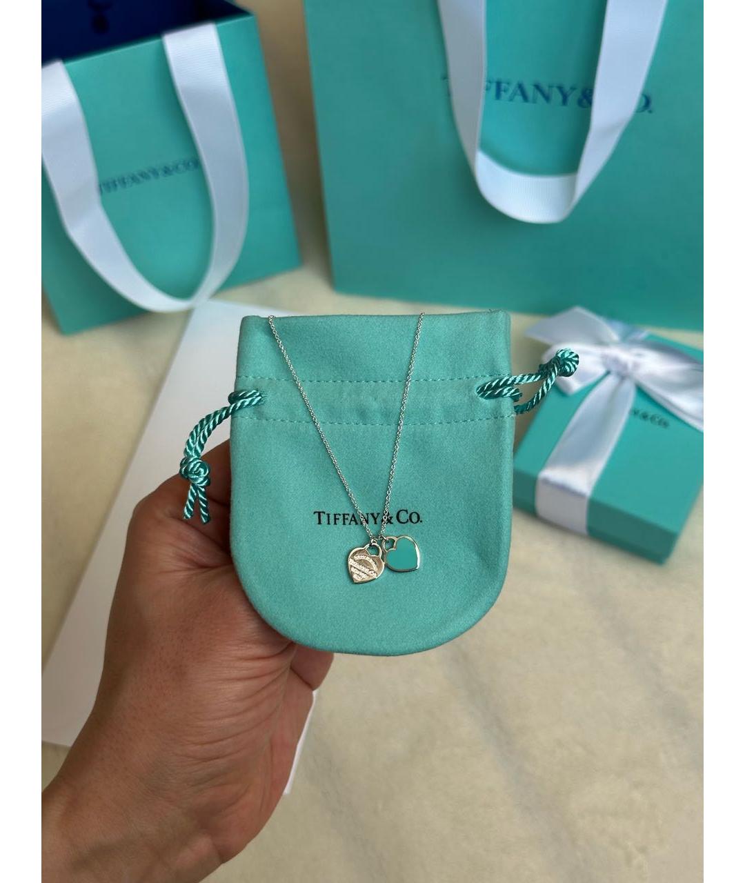 TIFFANY&CO Бирюзовая серебряная подвеска, фото 4