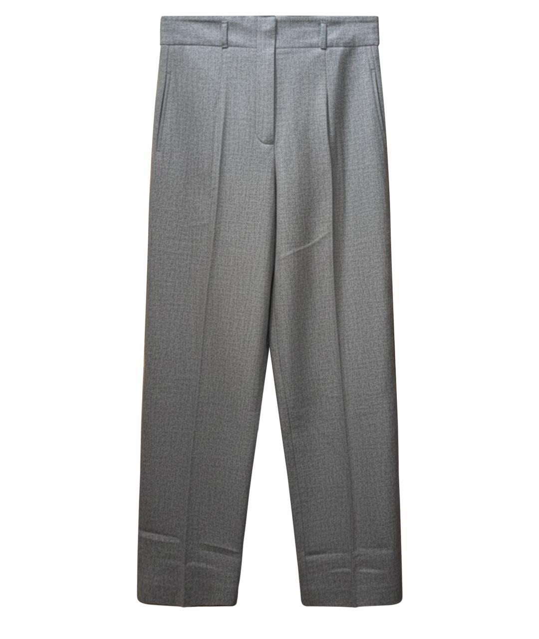 LORO PIANA Серые кашемировые брюки широкие, фото 1