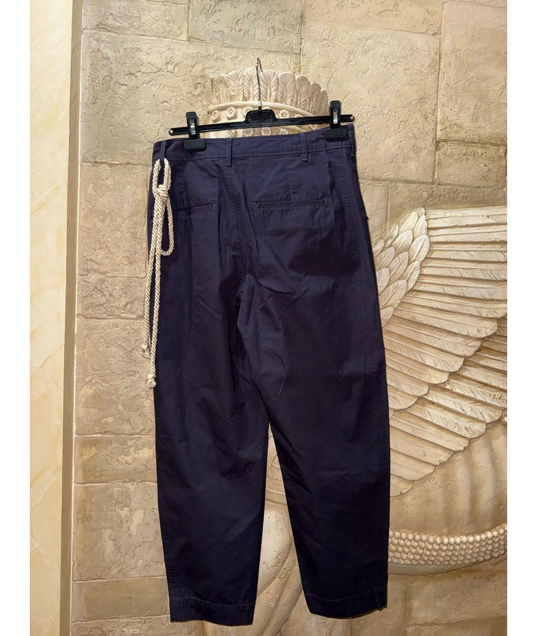 ISABEL MARANT Фиолетовые хлопковые прямые брюки, фото 2