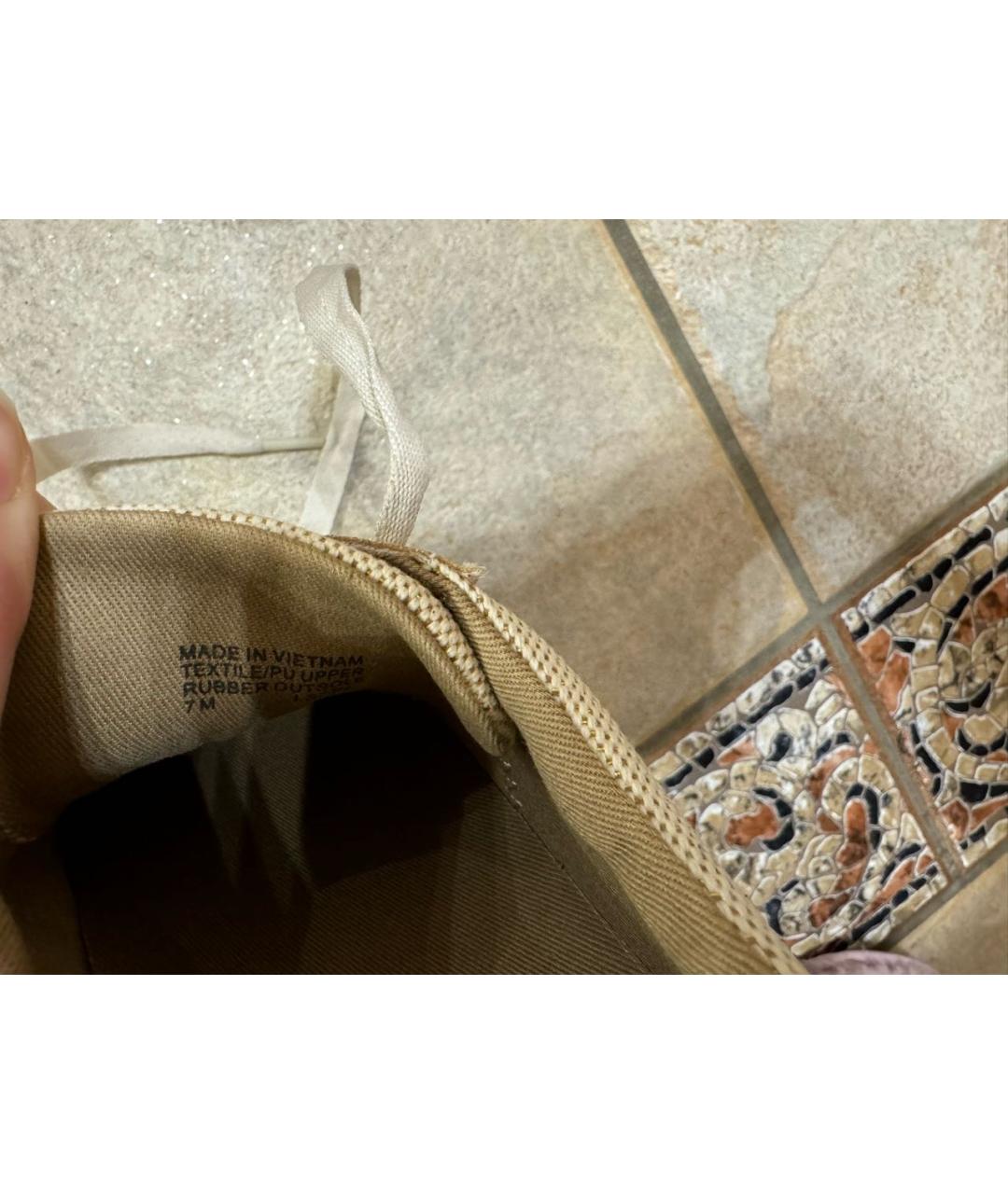 MICHAEL KORS Бежевые текстильные кеды, фото 7