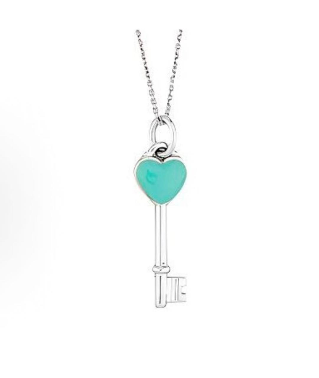 TIFFANY&CO Бирюзовый серебряный кулон, фото 8