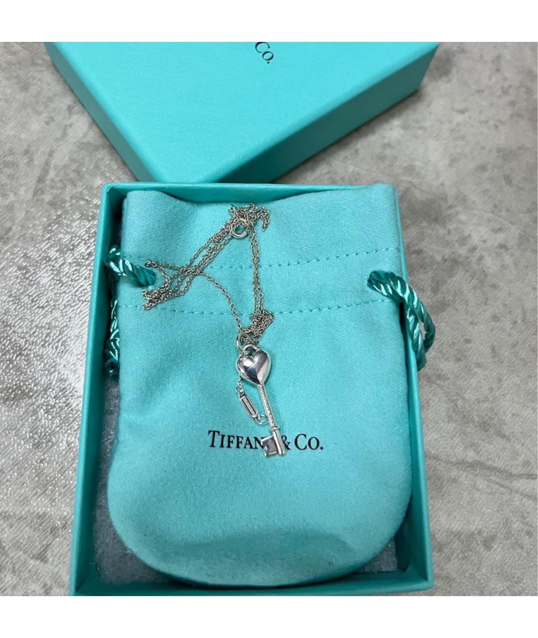 TIFFANY&CO Бирюзовый серебряный кулон, фото 6