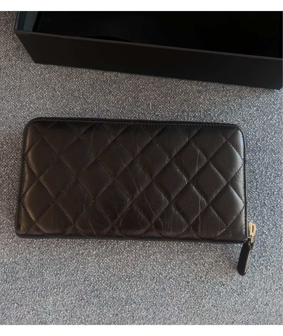 CHANEL Черный кожаный кошелек, фото 7