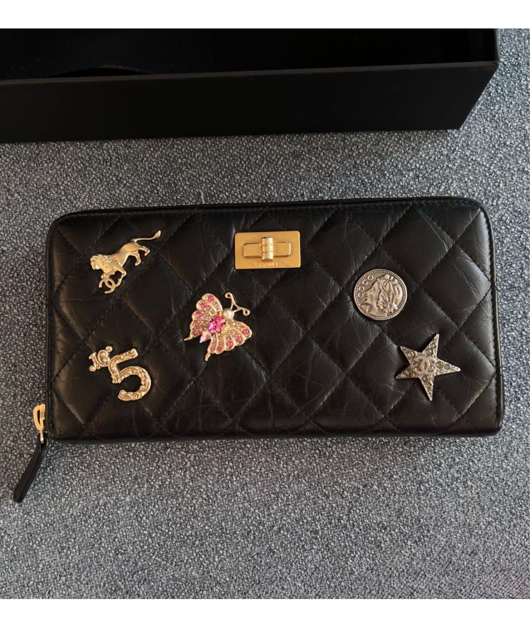 CHANEL Черный кожаный кошелек, фото 9