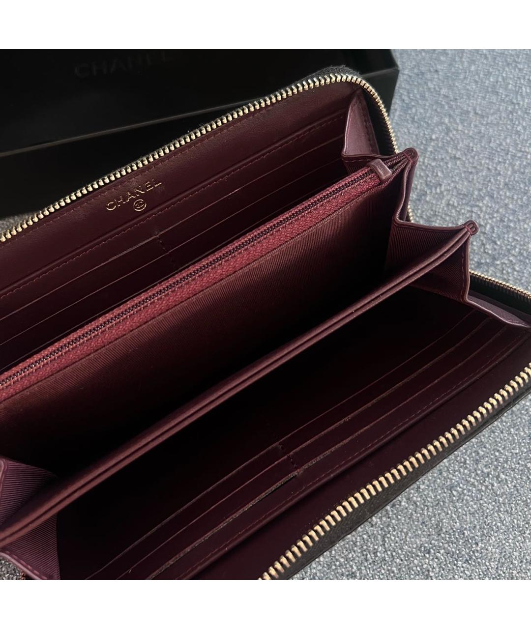 CHANEL Черный кожаный кошелек, фото 4