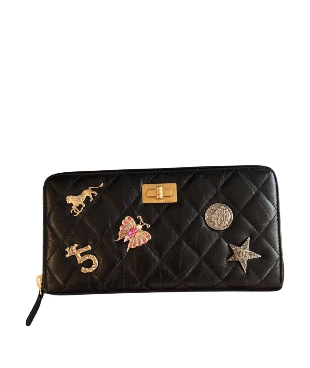 CHANEL Черный кожаный кошелек, фото 1