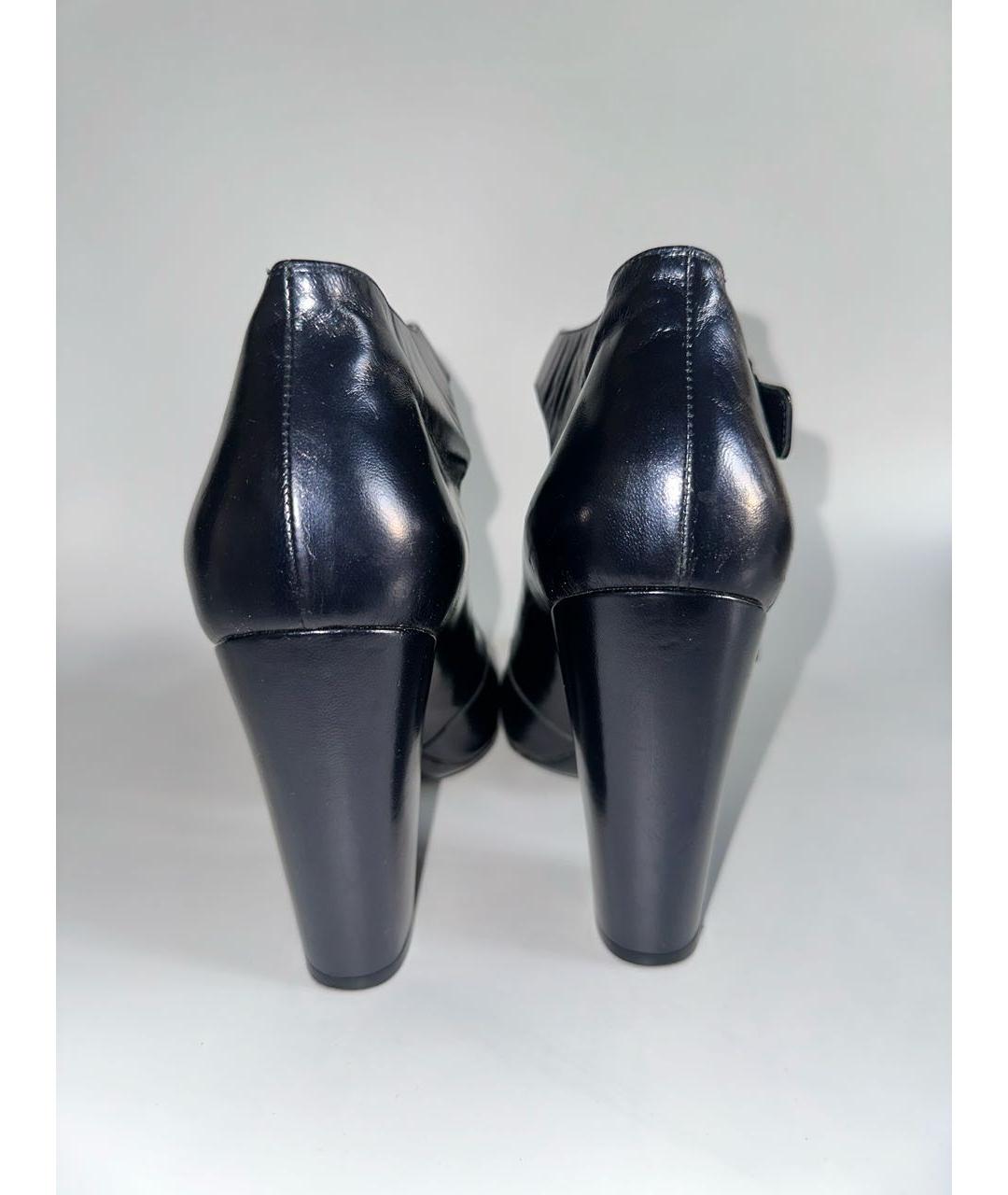 CHANEL Темно-синие кожаные туфли, фото 5