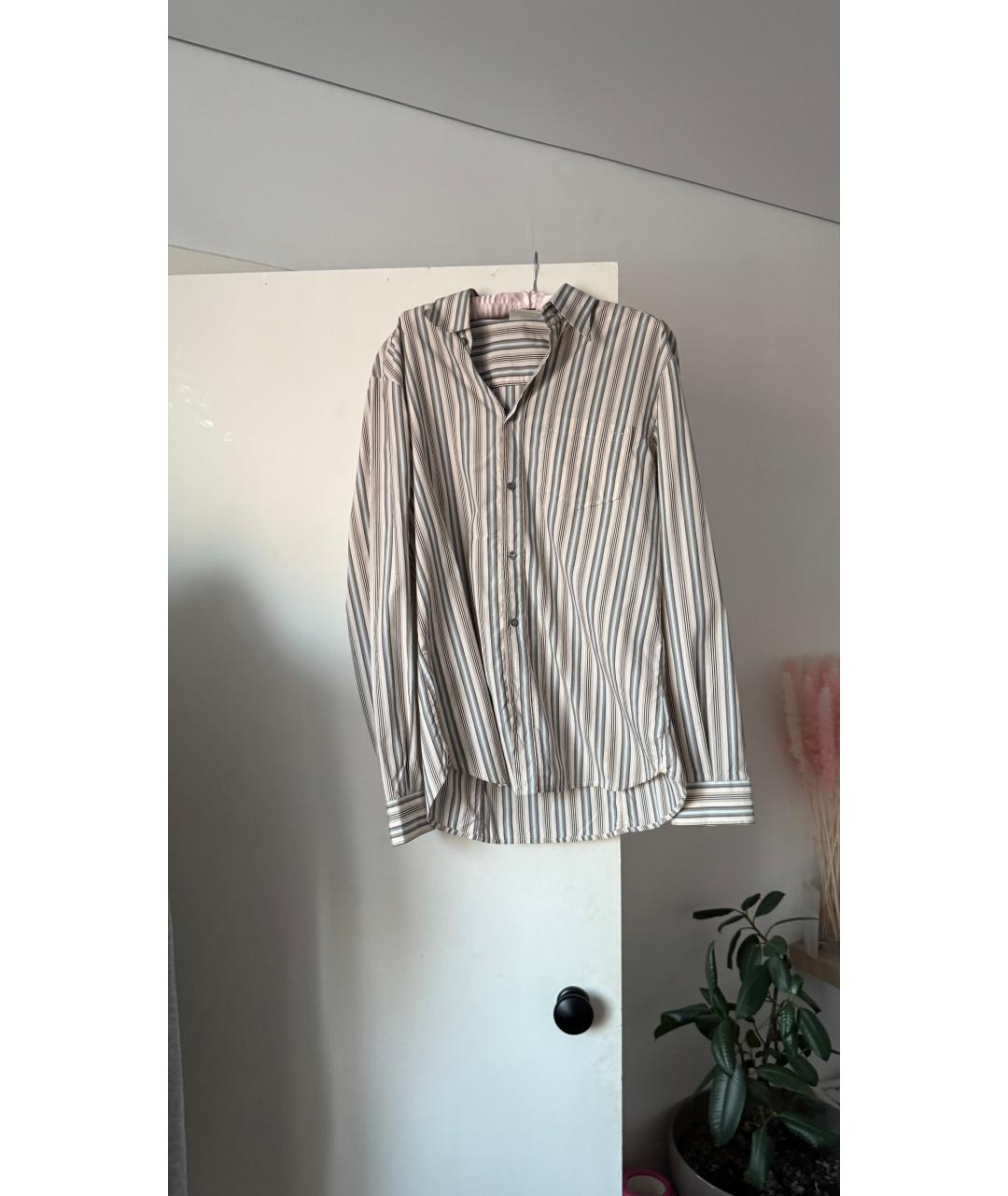 DOLCE&GABBANA Бежевая хлопковая кэжуал рубашка, фото 8