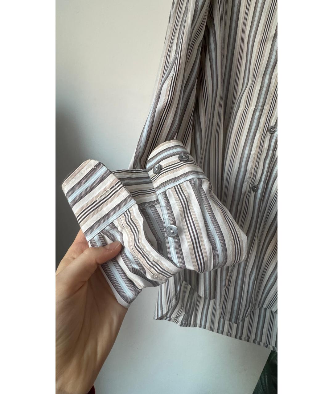 DOLCE&GABBANA Бежевая хлопковая кэжуал рубашка, фото 4