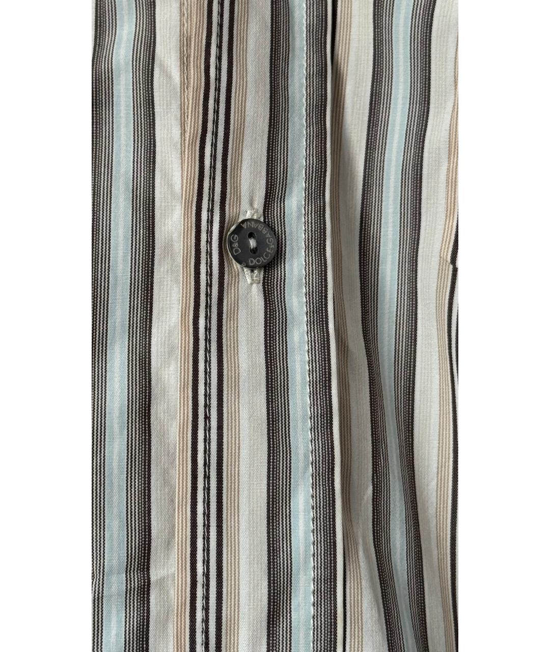 DOLCE&GABBANA Бежевая хлопковая кэжуал рубашка, фото 7