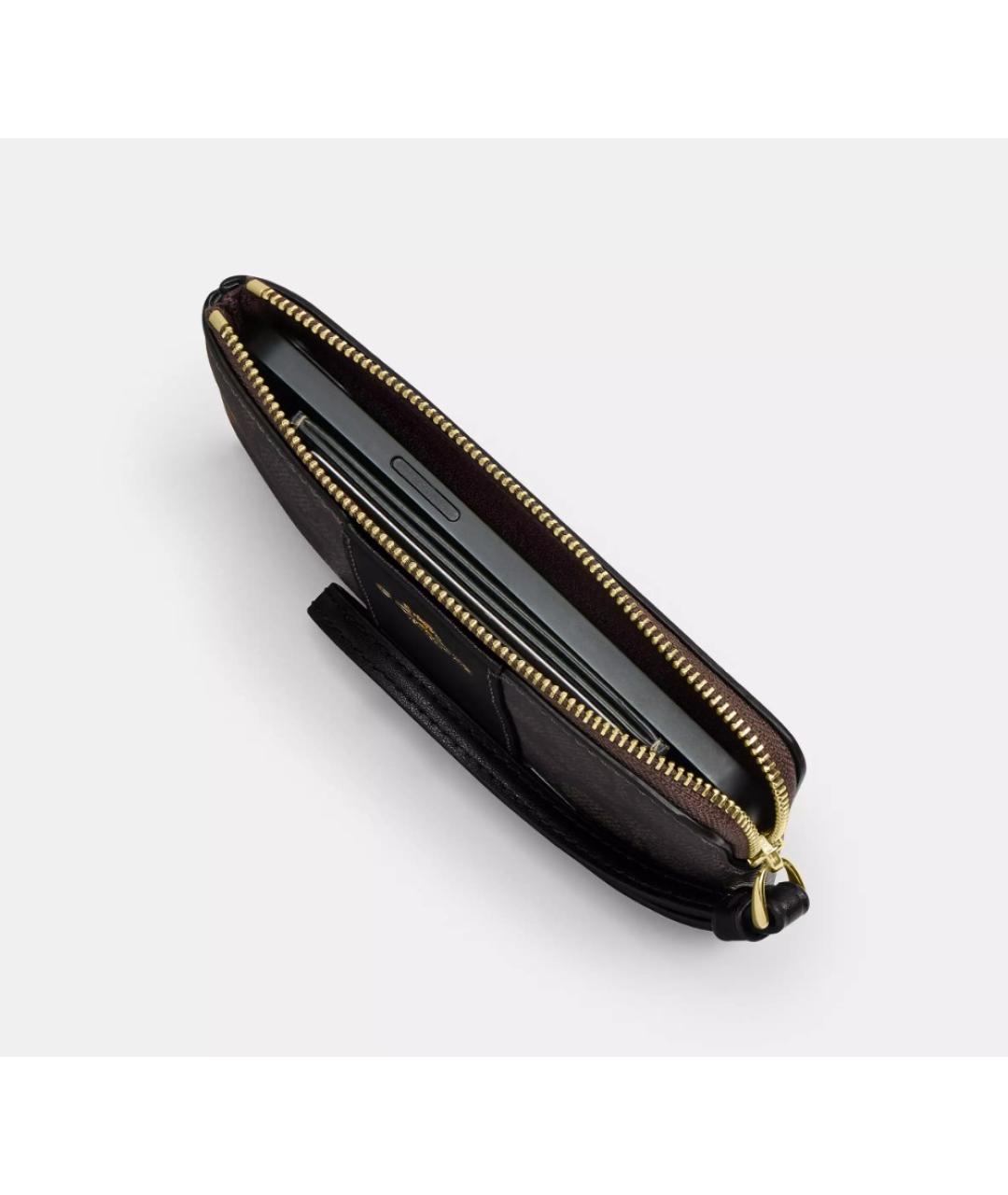 COACH Бежевый кожаный кошелек, фото 3