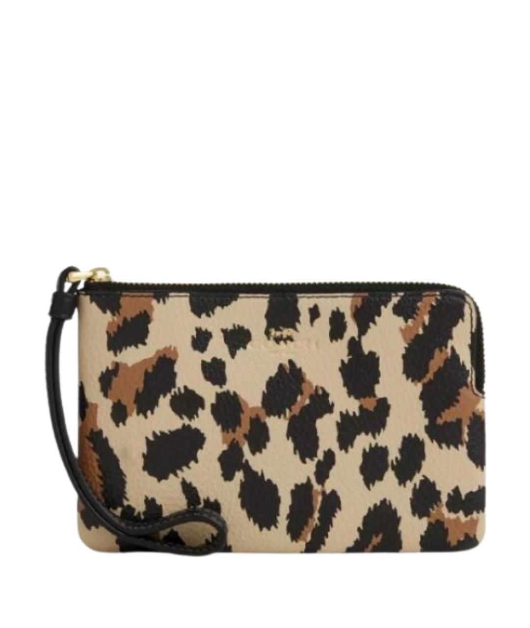 COACH Бежевый кожаный кошелек, фото 1