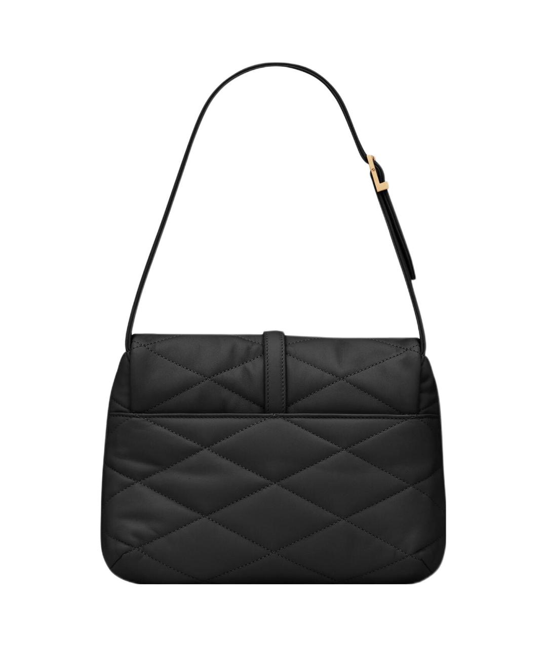 SAINT LAURENT Черная кожаная сумка через плечо, фото 4