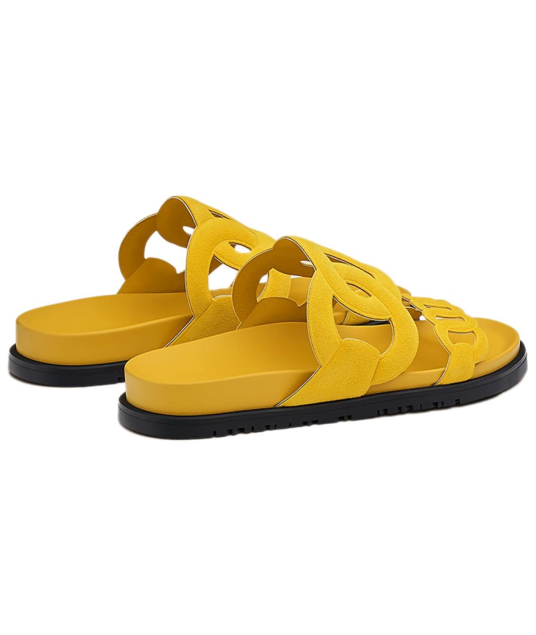 HERMES Желтые сандалии, фото 5