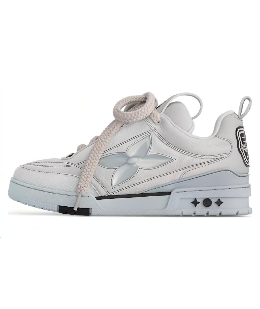 LOUIS VUITTON Серые кожаные кроссовки, фото 2