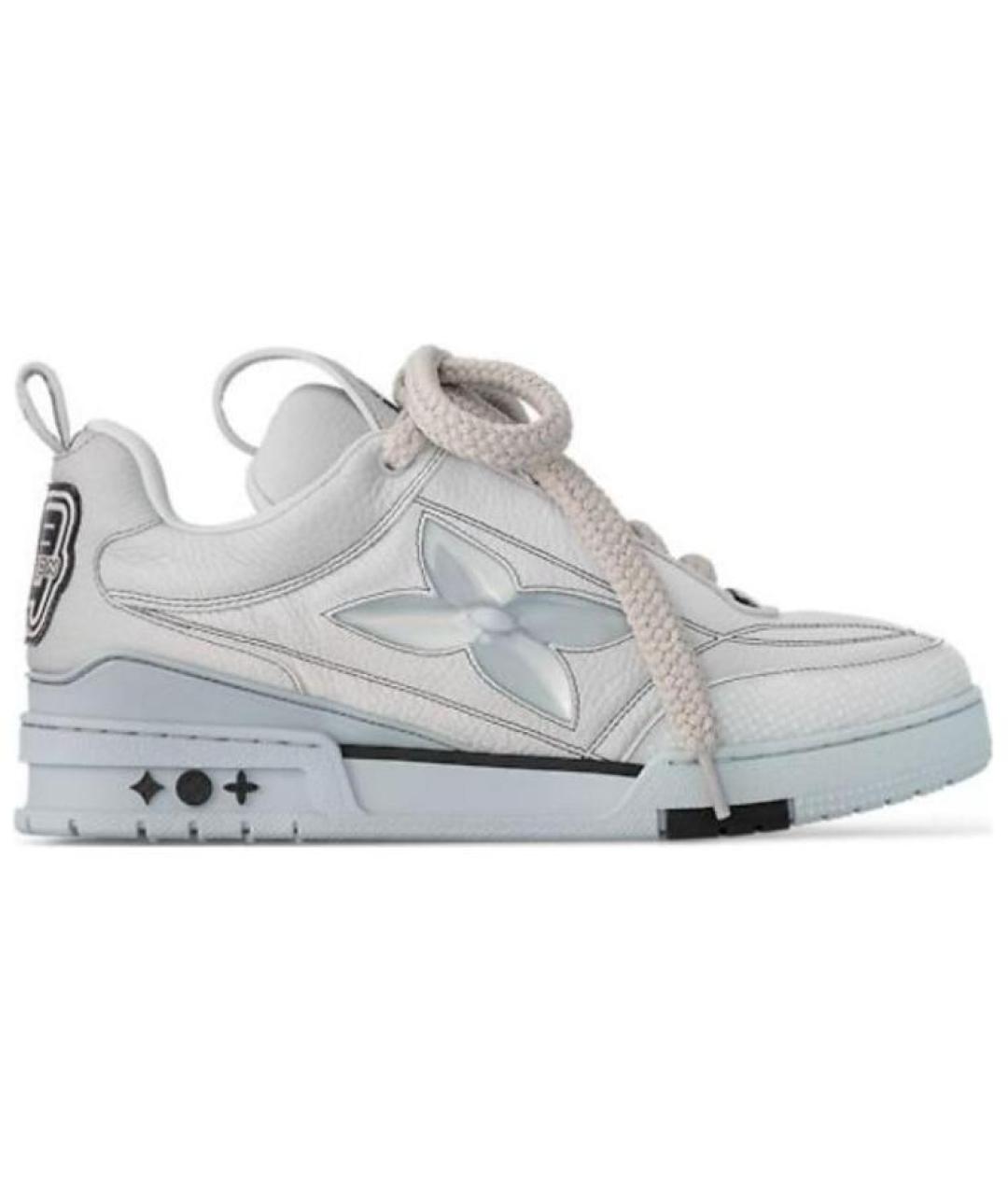 LOUIS VUITTON Серые кожаные кроссовки, фото 1