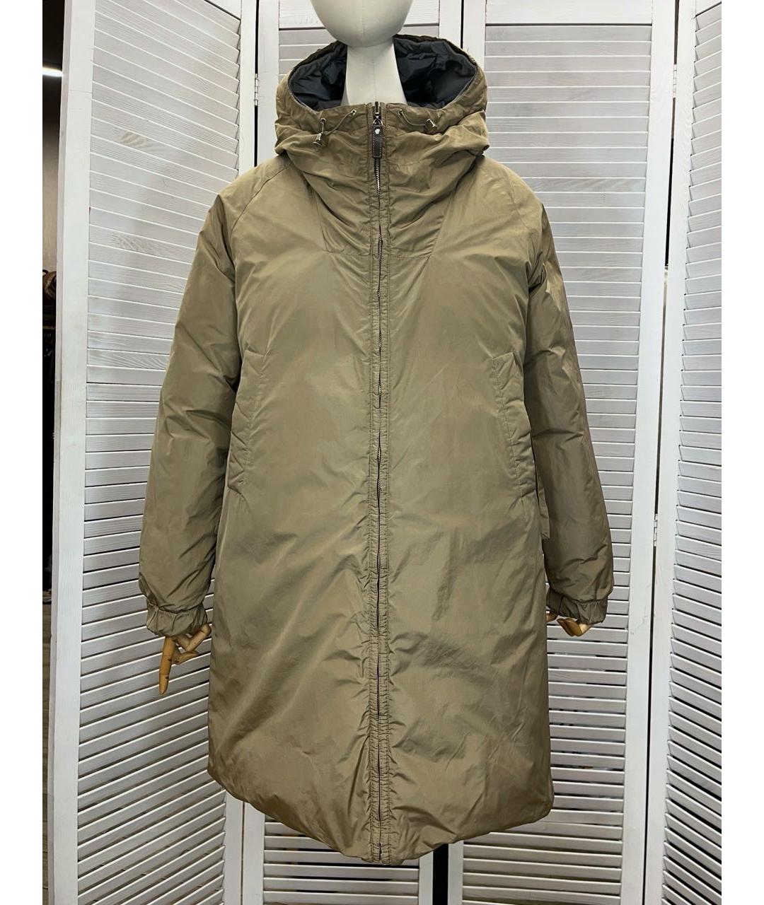 MAX MARA THE CUBE Серебрянный полиэстеровый пуховик, фото 2