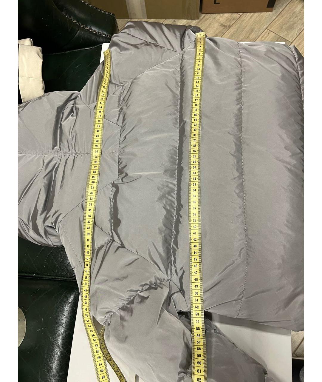 MAX MARA THE CUBE Серебрянный полиэстеровый пуховик, фото 4