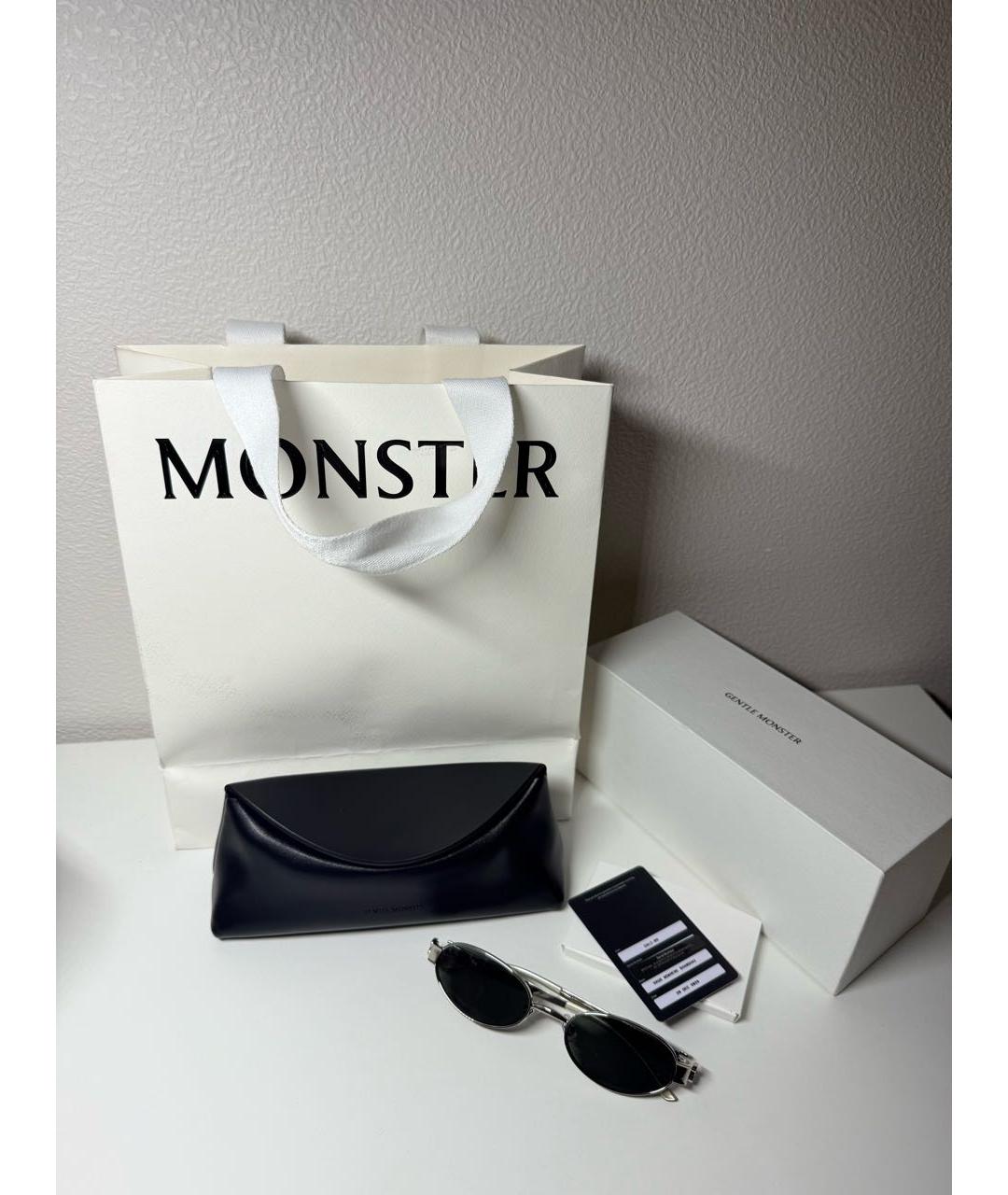 GENTLE MONSTER Серебряные металлические солнцезащитные очки, фото 5