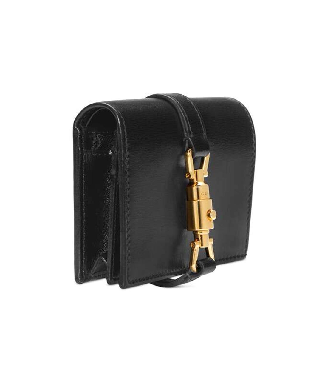GUCCI Черный кожаный кошелек, фото 2