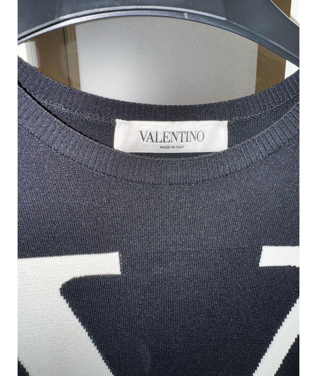 VALENTINO Черное полиэстеровое повседневное платье, фото 3